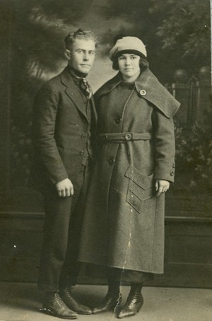 Cecil Fulks and Ruth Taber - Wedding Day - 12/20/1920